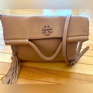 Tory Burch Taylor Convertible Crossbody purse, Devon Sand color